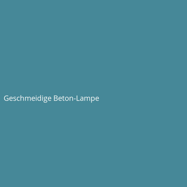 Geschmeidige Beton-Lampe