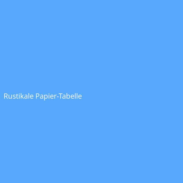 Rustikale Papier-Tabelle